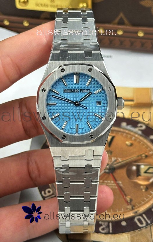 Audemars Piguet Super Clone Royal Oak 77450 34MM 904L Steel Ice Blue Dial Watch 