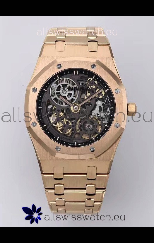 Audemars Piguet Super Clone Royal Oak Jumbo Extra-Thin Rose Gold Casing Watch 