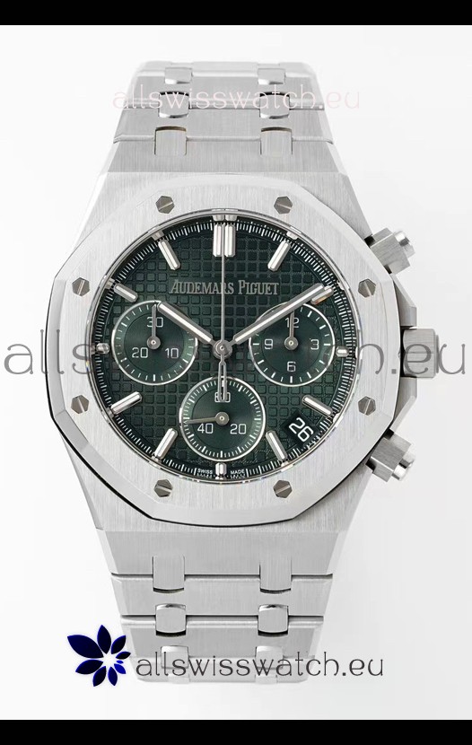 Audemars Piguet Super Clone Royal Oak Chronograph 26240 - 904L Steel in Green Dial 41MM