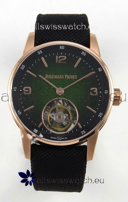 Audemars Piguet CODE 11.59 29396 Rose Gold Green Aventurine Enamel Super Clone Watch 