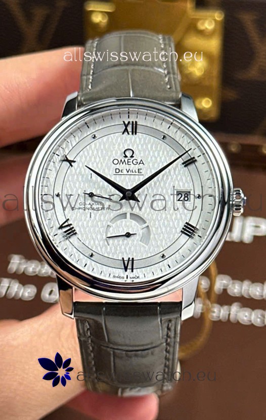 Omega De Ville Prestige Super Clone Power Reserve 904L Steel Replica Watch