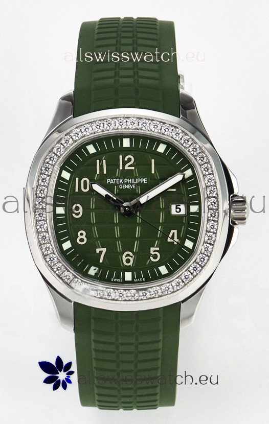 Patek Philippe Aquanaut 5267 Green Dial Swiss Quartz Movement Replica Watch 