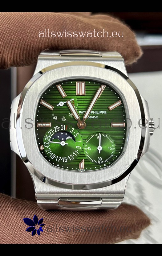 Patek Philippe Nautilus 5740 Perpetual Calendar Stainless Steel Green Dial Swiss Replica Watch