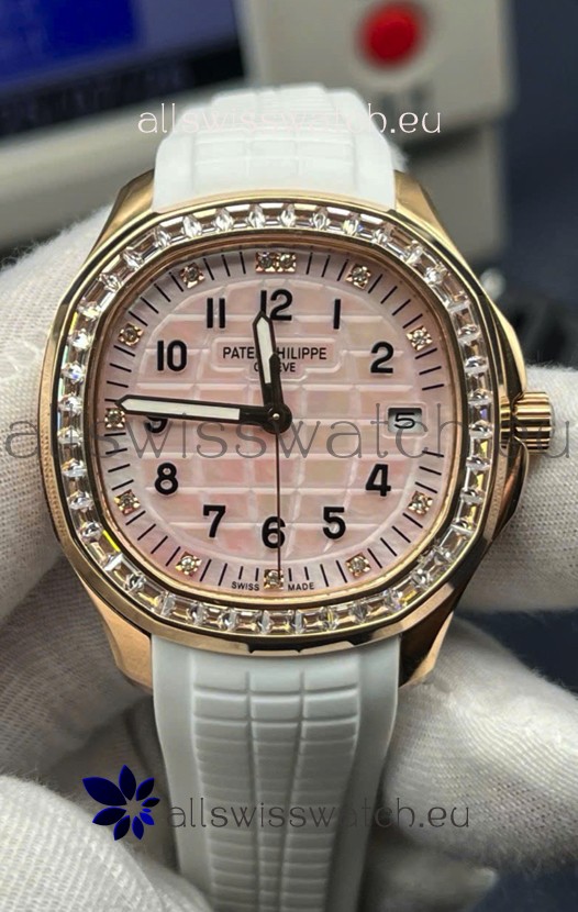 Patek Philippe Super Clone Aquanaut 5268R Rose Gold Automatic Pink Dial 38.8MM