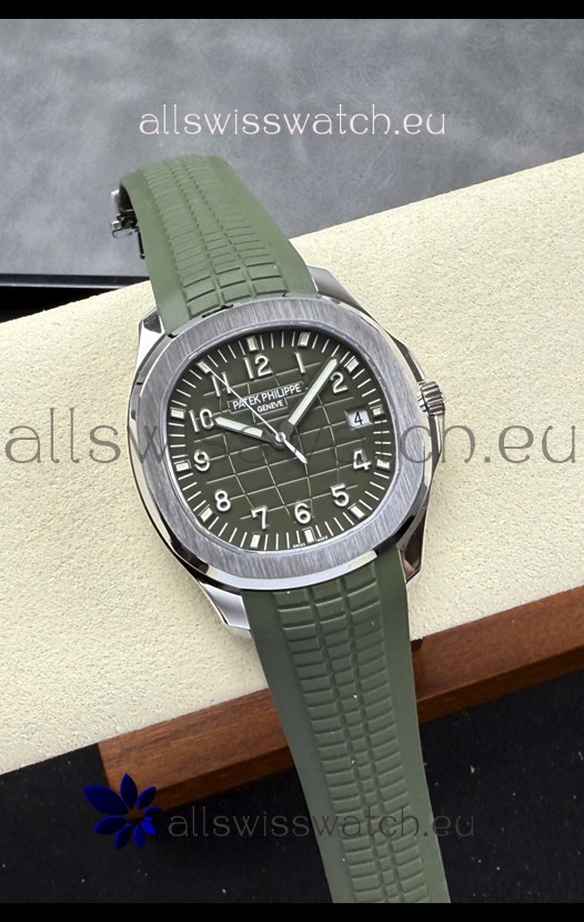 Patek Philippe Aquanaut Super Clone 5168G Green Dial 904L Steel Replica Watch 