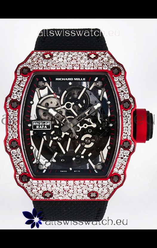 Richard Mille 035-02 Red NTPT Real Vaucher Movement Super Clone Watch 