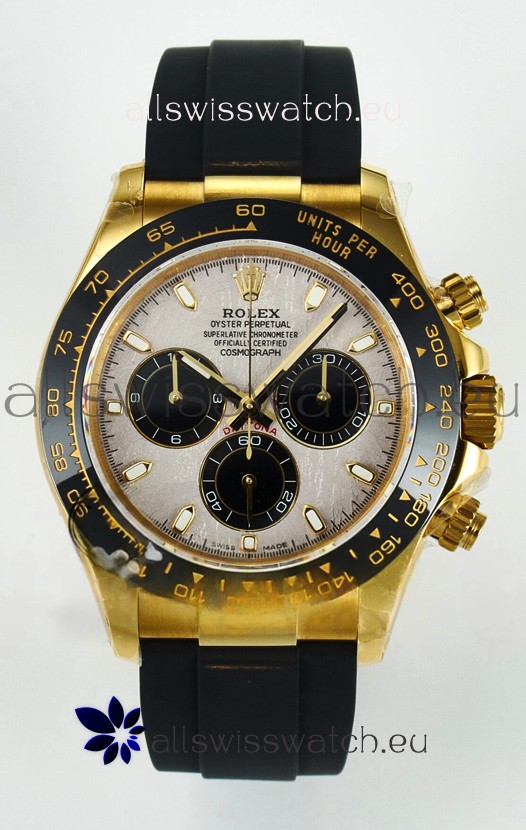 Rolex Daytona Super Clone 116518 Yellow Gold Meteorite Dial Original Cal.4130 Movement