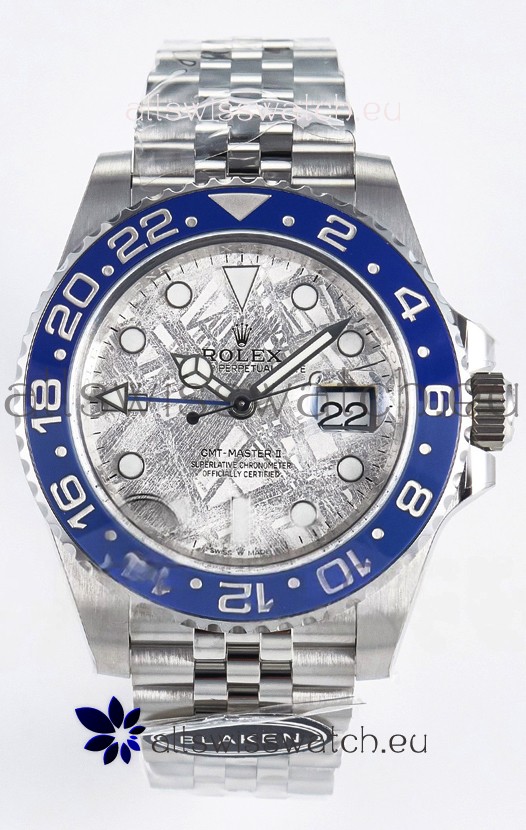 Rolex GMT Masters II Super Clone 126716 "Blaken" 904L Steel Meteorite Dial Watch 