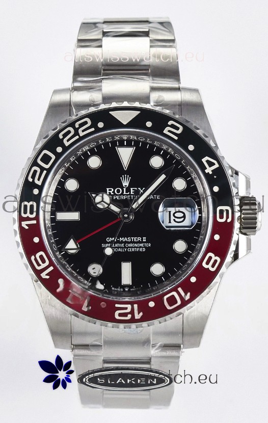 Rolex GMT Masters II Super Clone 12719 "Blaken" 904L Steel Black Dial Watch 