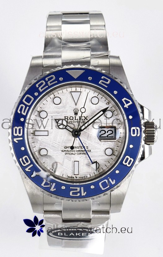 Rolex GMT Masters II Super Clone 126716 "Blaken" 904L Steel Meteorite Dial Watch 