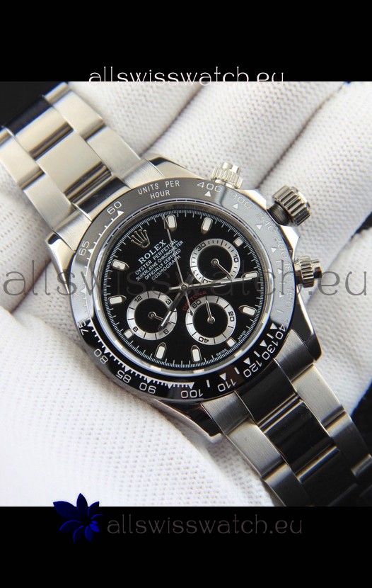Rolex Daytona Japanese Movement Replica Watch in Black Dial - Ceramic Bezel 