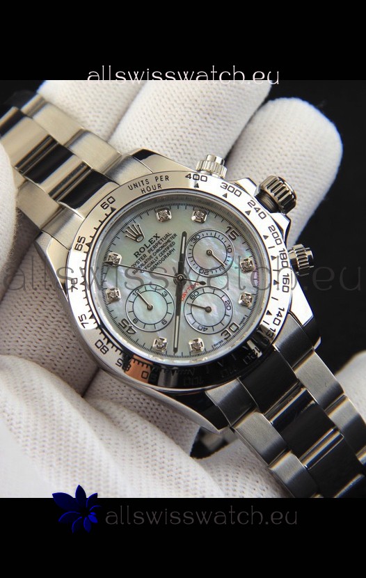 Rolex Daytona Japanese Movement Replica Watch in Mother of Pearl Dial 