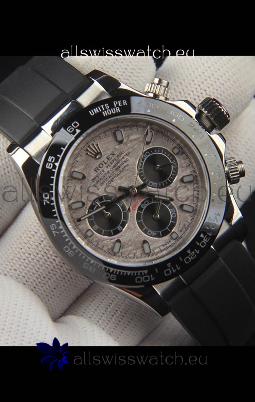 Rolex Daytona Japanese Movement Steel Casing Replica Watch in Meteorite Pattern Dial
