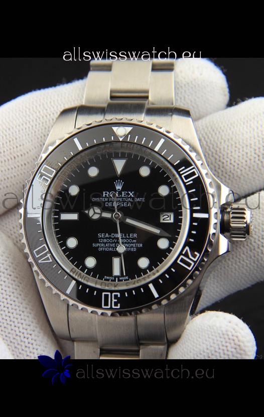 Rolex Sea Dweller Japanese Movement Replica Watch Black Dial 44MM