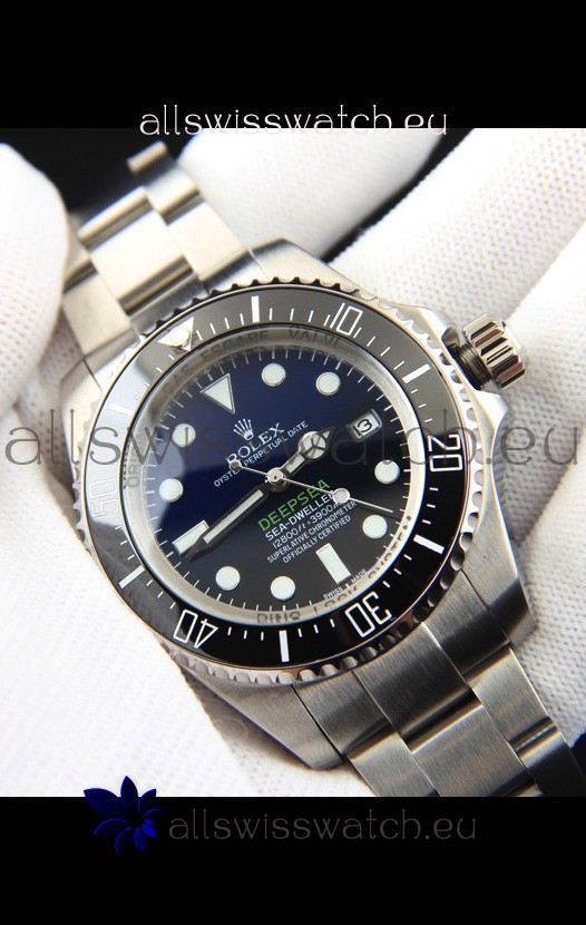 Rolex Sea Dweller Japanese Movement Replica Watch Black/Blue Dial 44MM