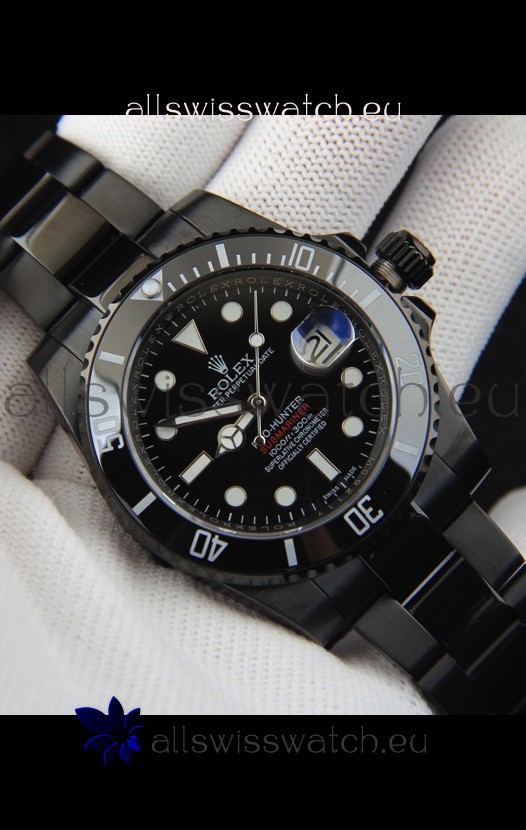 Rolex Submariner Pro-Hunter Japanese Replica Watch in PVD Coating Black Dial 