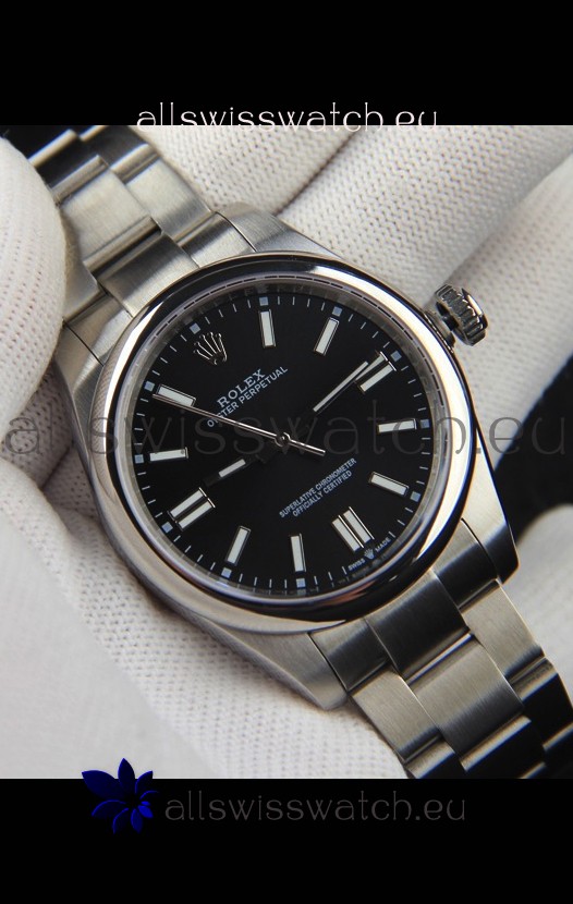 Rolex Oyster Perpetual Japanese Movement Replica Watch 41MM - Black Dial