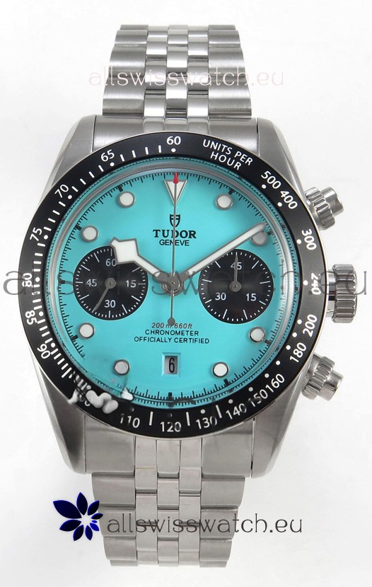 Tudor Super Clone Black Bay Chronograph Watch in Light Blue Dial