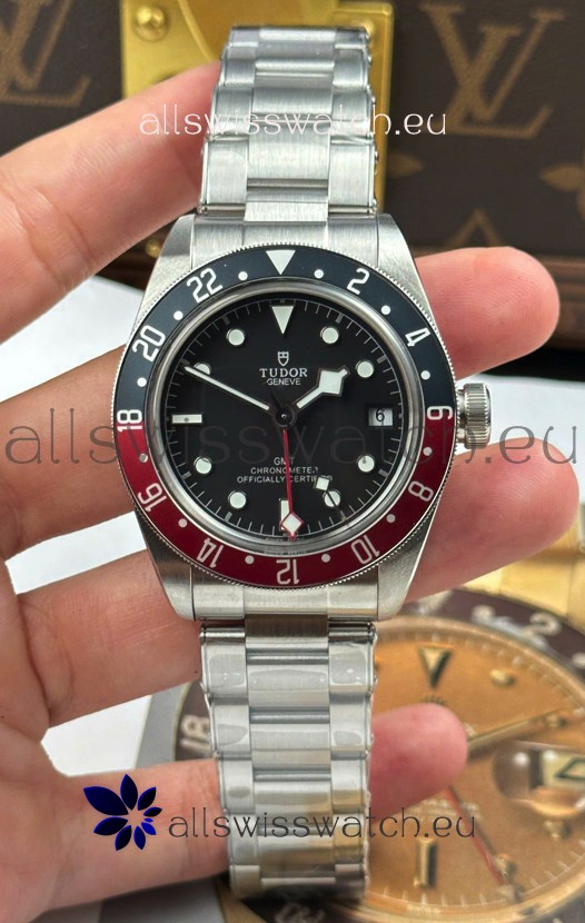 Tudor Black Bay Super Clone GMT Edition Black Dial Swiss Replica Watch 