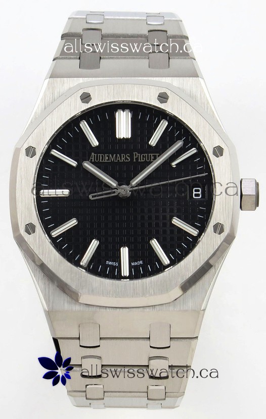Royal Oak 15510 Black Dial FREE SPRUNG MVMNT Super Clone Watch 