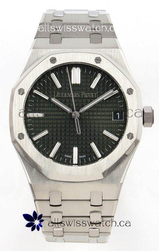 Royal Oak 15510 Green Dial FREE SPRUNG MVMNT Super Clone Watch 