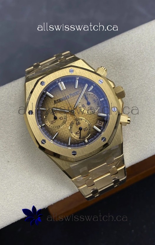 Royal Oak Chrono 26240 Yellow Gold Smoked Dial Super Clone Watch
