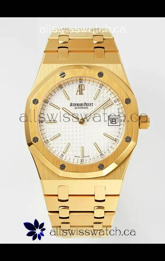 Royal Oak Jumbo 15202BA Yellow Gold Casing 39MM Super Clone Watch 