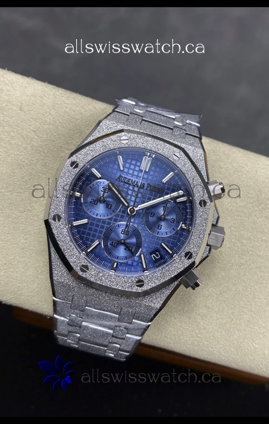 Royal Oak Chrono 26240 Frosted White Gold Ice Blue Dial Super Clone Watch