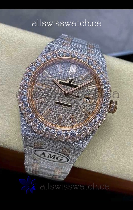 Royal Oak 15400 Iced Out Super Clone Edition 4 Super Clone Watch 