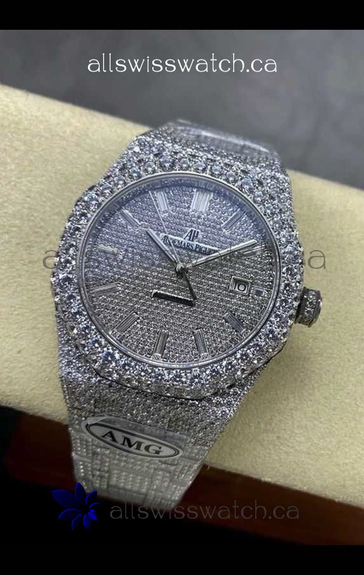 Royal Oak 15400 Iced Out Super Clone Edition 8 Super Clone Watch 