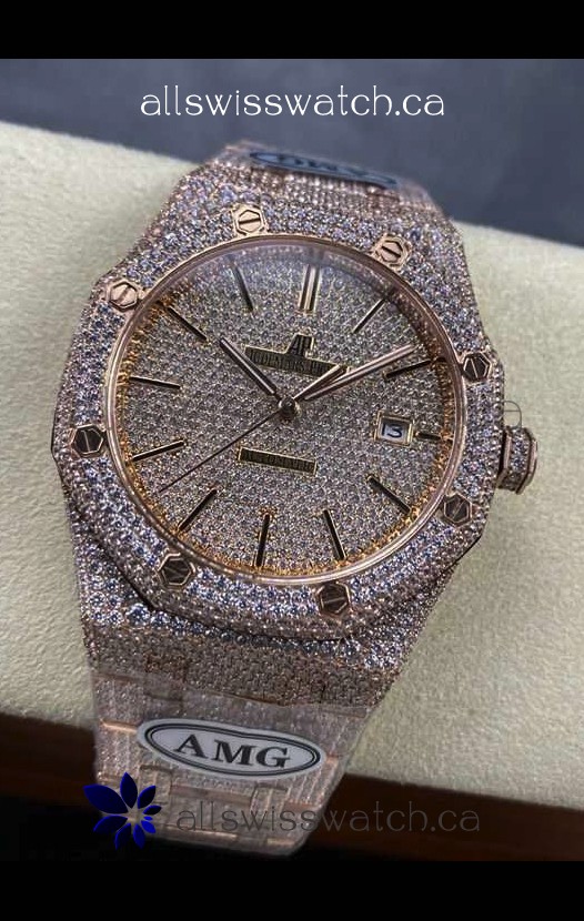 Royal Oak 15400 Iced Out Super Clone Edition 9 Super Clone Watch 