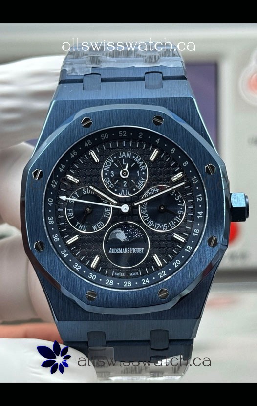 Royal Oak Perpetual Calendar Super Clone Blue Ceramic Replica Watch