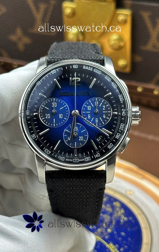 AP CODE 11.59 26393ST Chrono Blue Dial Fabric Strap Super Clone Watch 