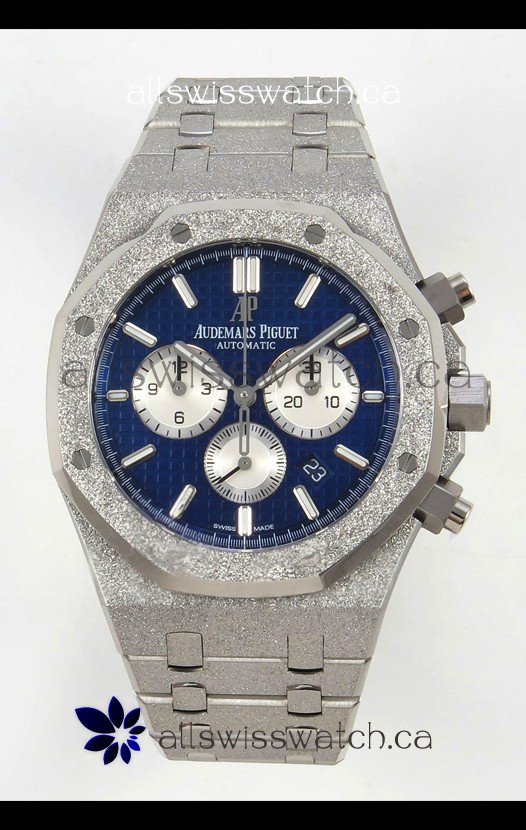 Royal Oak Chrono 26331 Frosted White Gold Blue Dial Super Clone Watch 