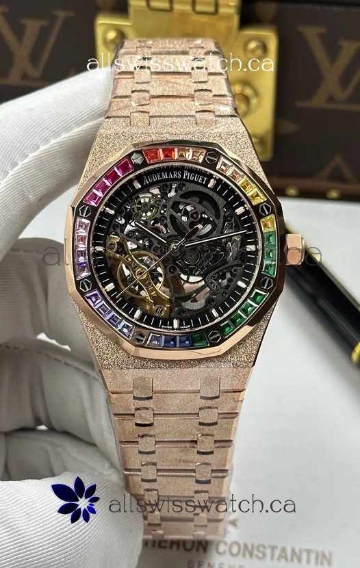 Royal Oak Openworked 15412OR Frosted Rose Gold Super Clone Watch