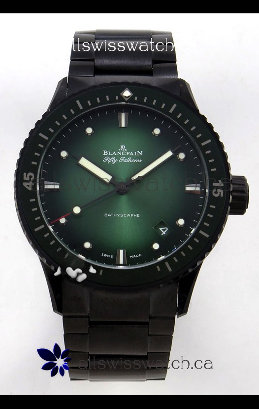 Blancpain Fifty Fathoms Ceramic Case Green Dial Super Clone Watch 