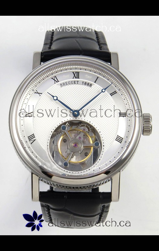 Breguet Classique Tourbillon Stainless Steel Roman Dial Super Clone Watch 
