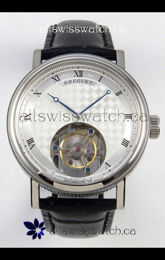 Breguet Classique Tourbillon Stainless Steel Roman Dial Super Clone Watch 