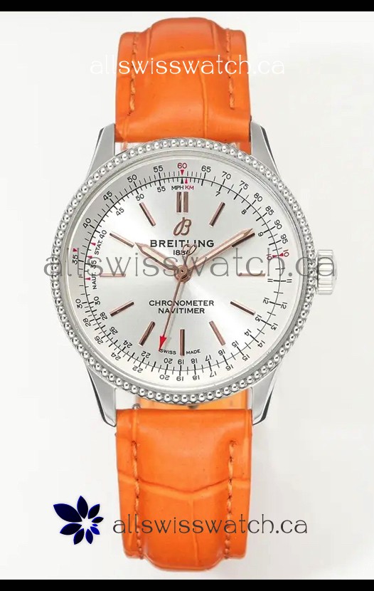 Navitimer Automatic 36 Steel Dial Steel Casing Super Clone Watch 