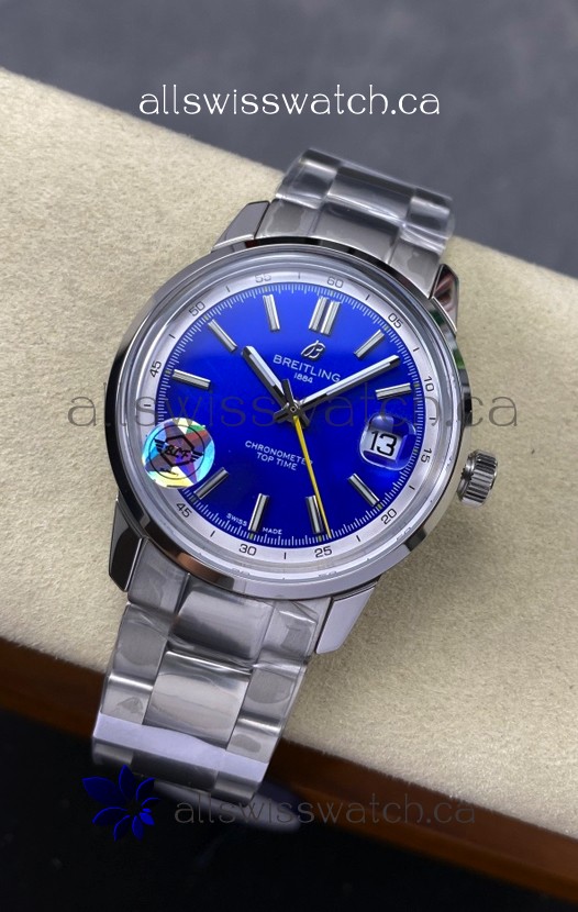 Top Time B31 38mm Blue Dial Steel Strap Super Clone Watch 