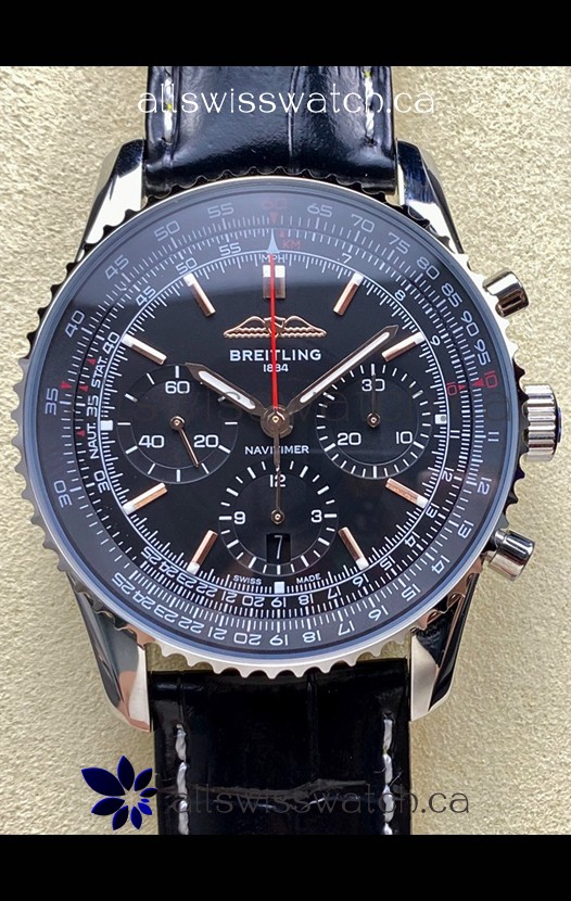 Breitling Navitimer B01 Chronograph 43 Black Dial Super Clone Watch 