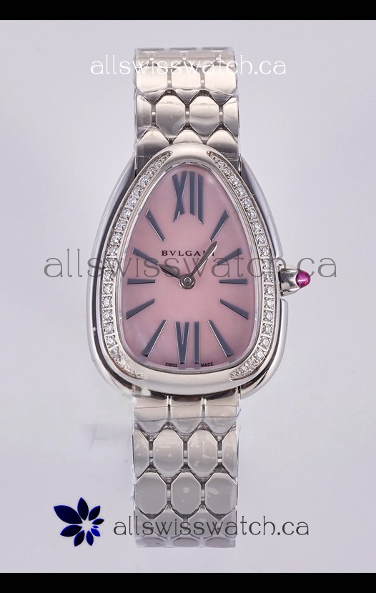 Serpenti Seduttori Pink Pearl dial in Steel Casing Super Clone Watch
