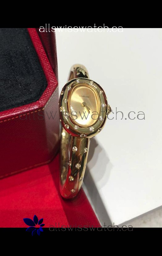 Baignoire De Cartier Yellow Gold Super Clone Quartz Replica Watch