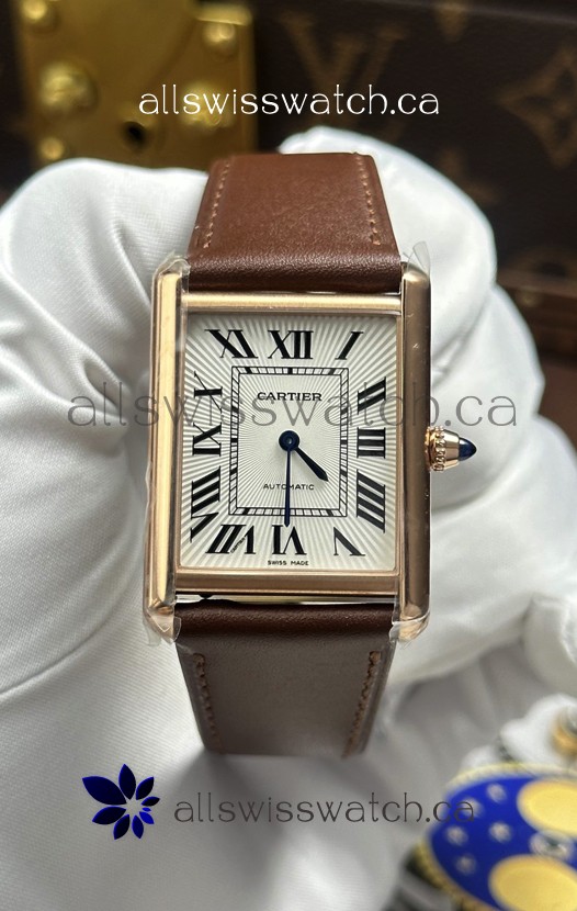 Cartier Tank Louis Automatic 27mm in Yellow Gold Super Clone Watch 