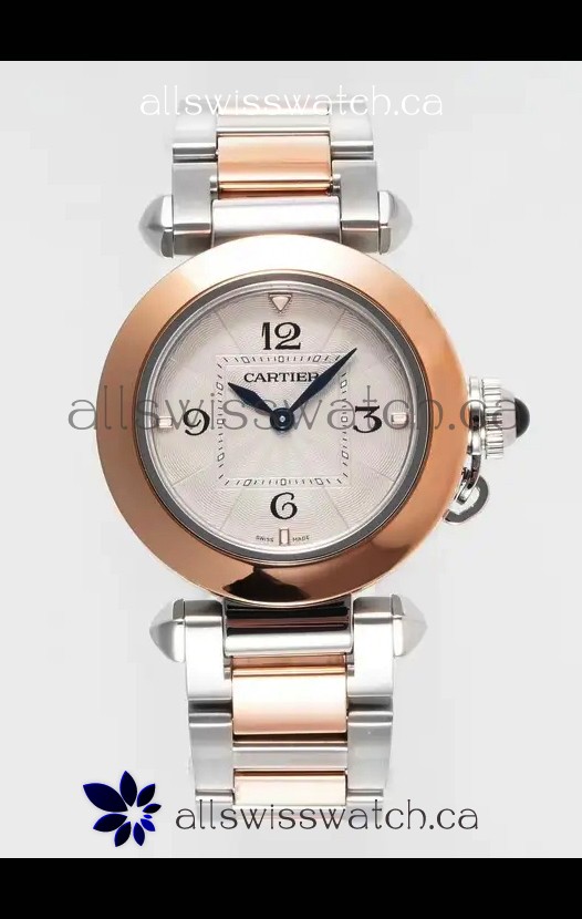 Pasha De Cartier Two Tone Casing Watch 30MM Super Clone Watch 