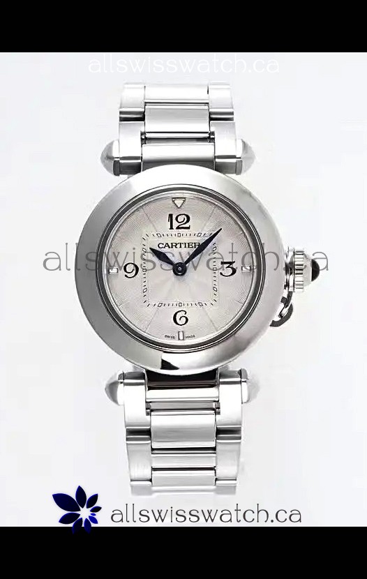 Pasha De Cartier Steel Casing Watch 30MM Super Clone Watch 