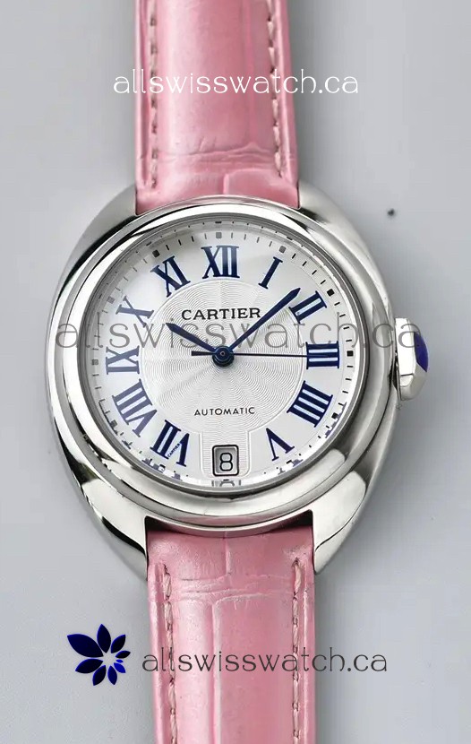 Cle De Cartier 40MM Automatic Super Clone Watch Pink Strap