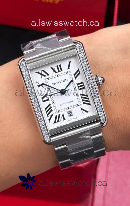 Cartier Tank Solo Swiss Automatic 31MM Diamonds Super Clone Watch 