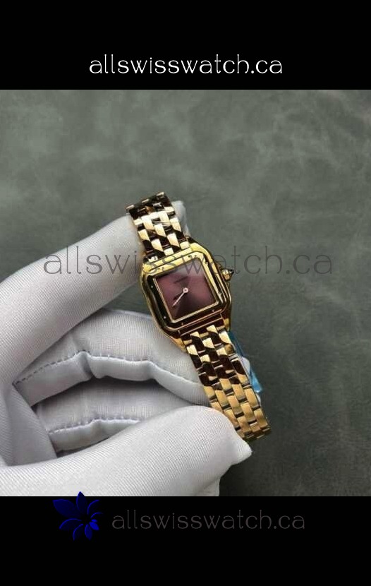 PANTHERE de Cartier 22MM Red Dial Super Clone Watch 