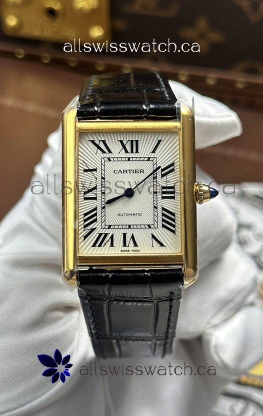 Cartier Tank Louis Automatic 27mm in Yellow Gold Super Clone Watch 